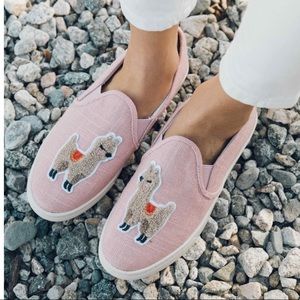 Soludos Llama Slip-On Sneaker in Dusty Rose